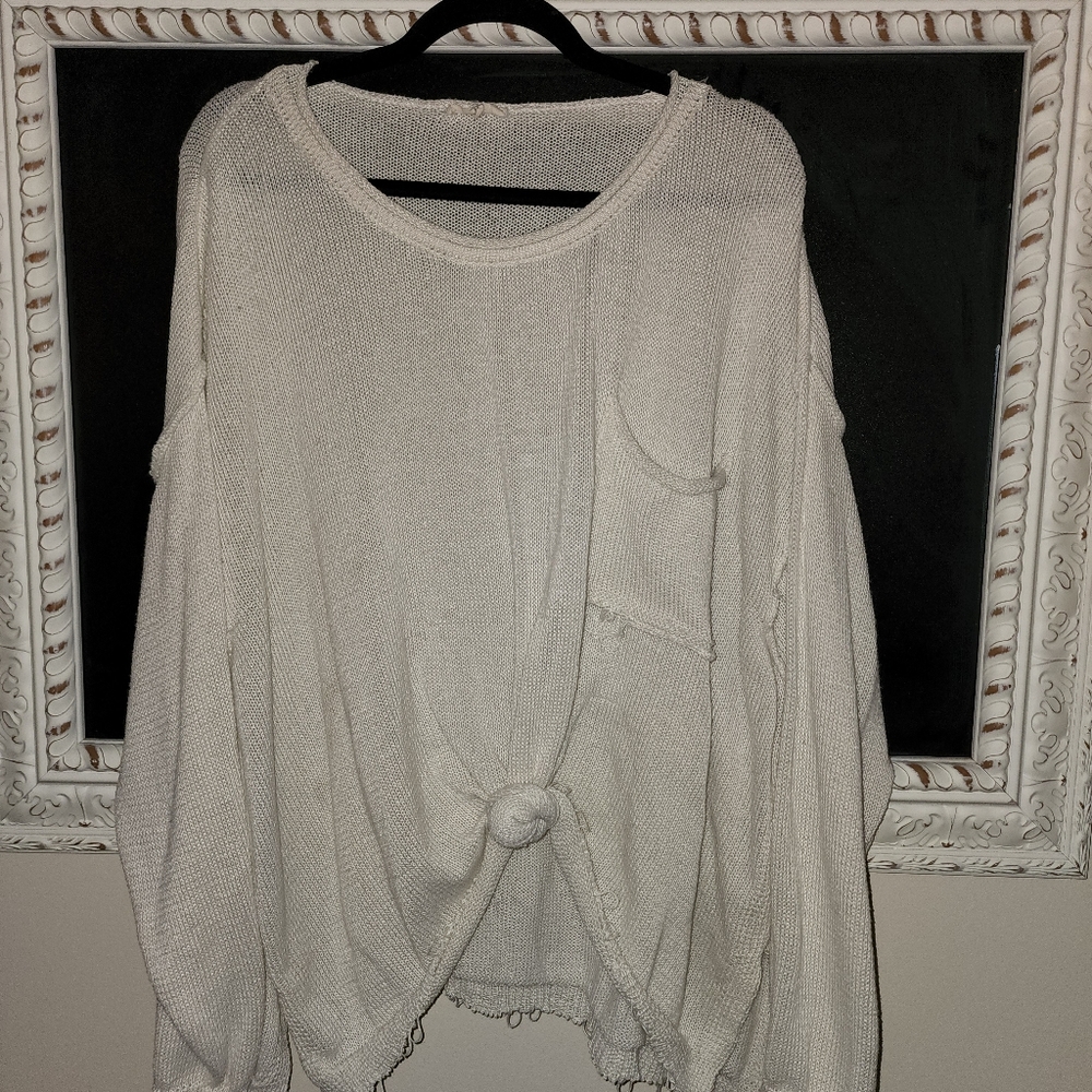 Easel Oversized Distressed Sweater